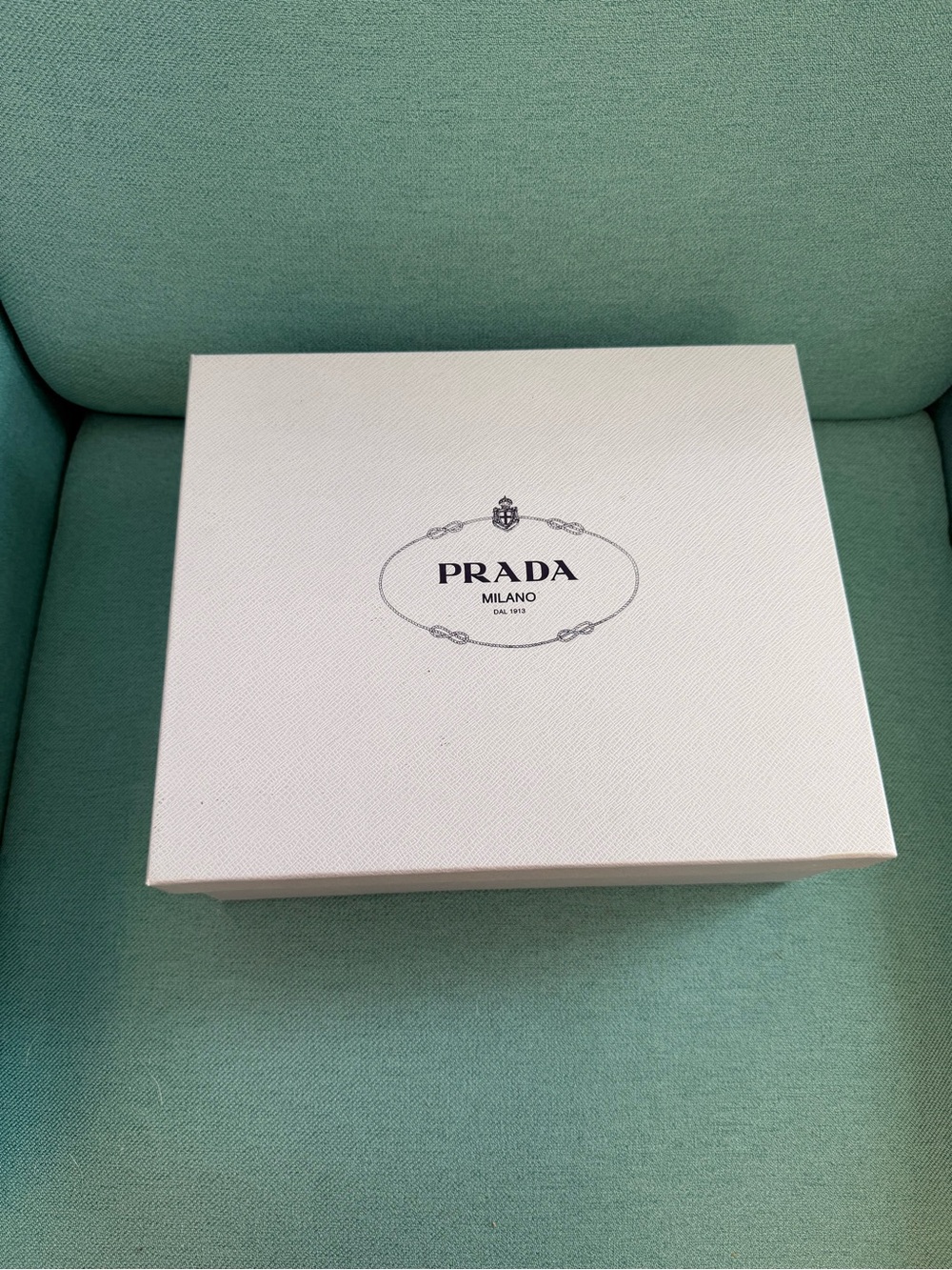 Prada Light Blue Black Logo Box